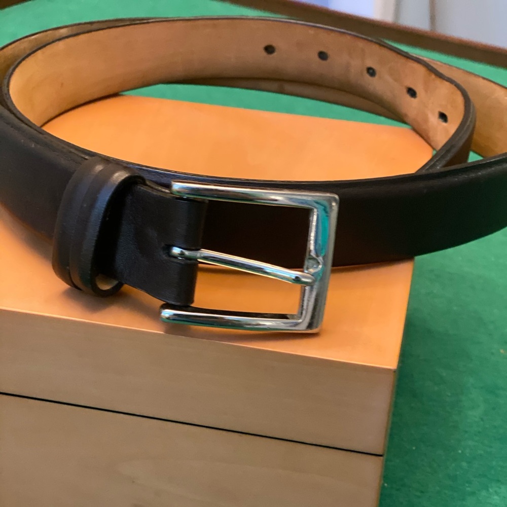 Men’s Black Leather Belt Neiman Marcus